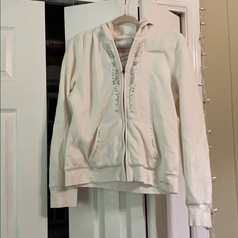 Aero Cream Fur Hood Zip-Up Hoodie